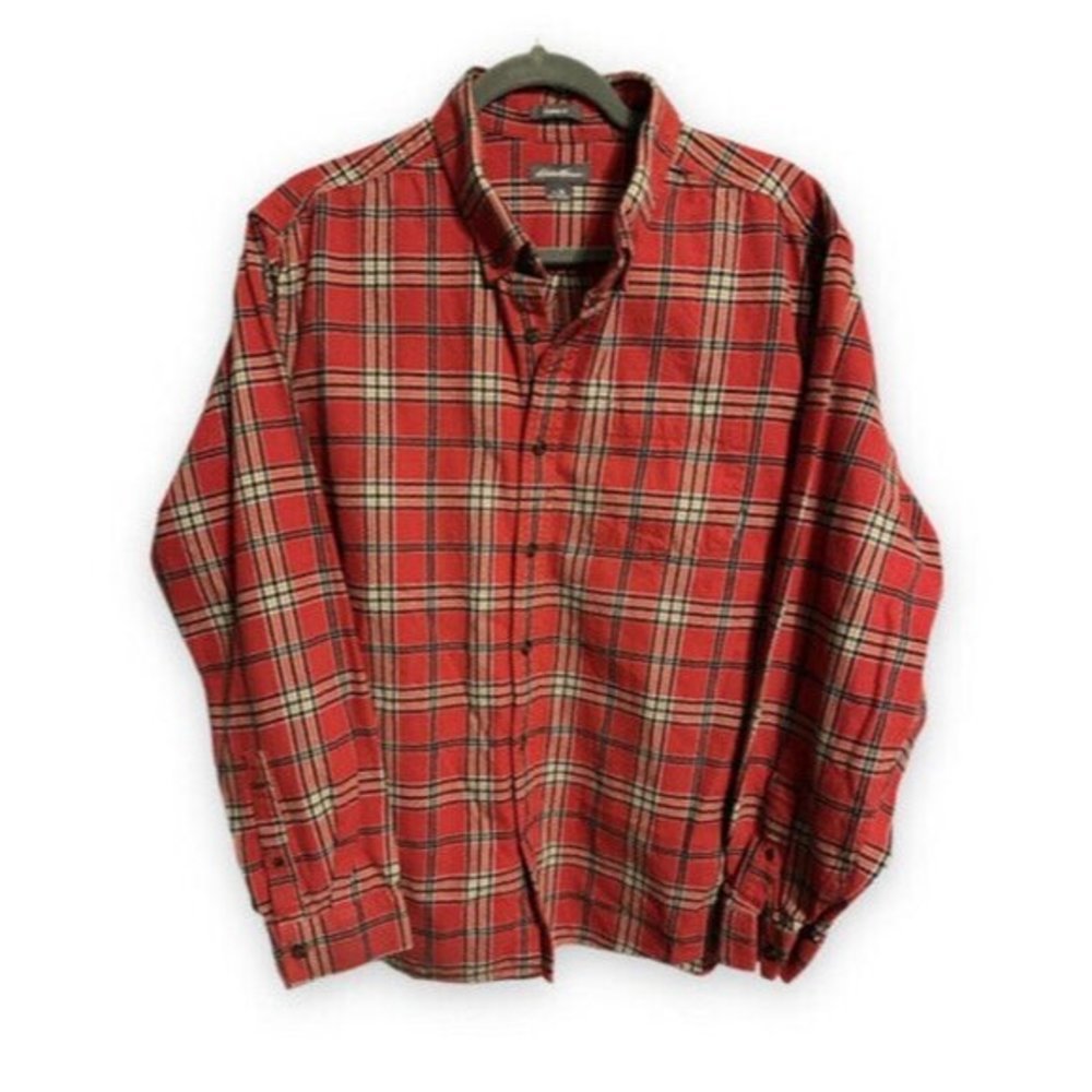 Eddie Bauer Heritage Plaid Shirt Collared Buttonup Classic Y2k Look XL Vintage